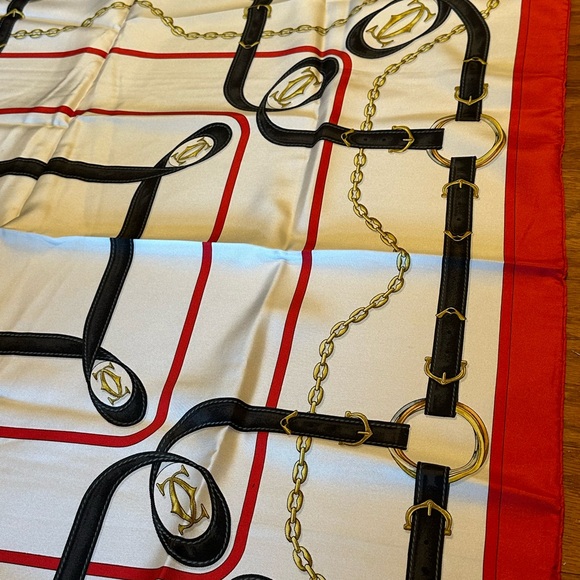 Cartier “le must de Cartier” silk scarf EUC aprox 33” square - Picture 6 of 11